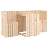 2-seater balcony set made of solid pine wood