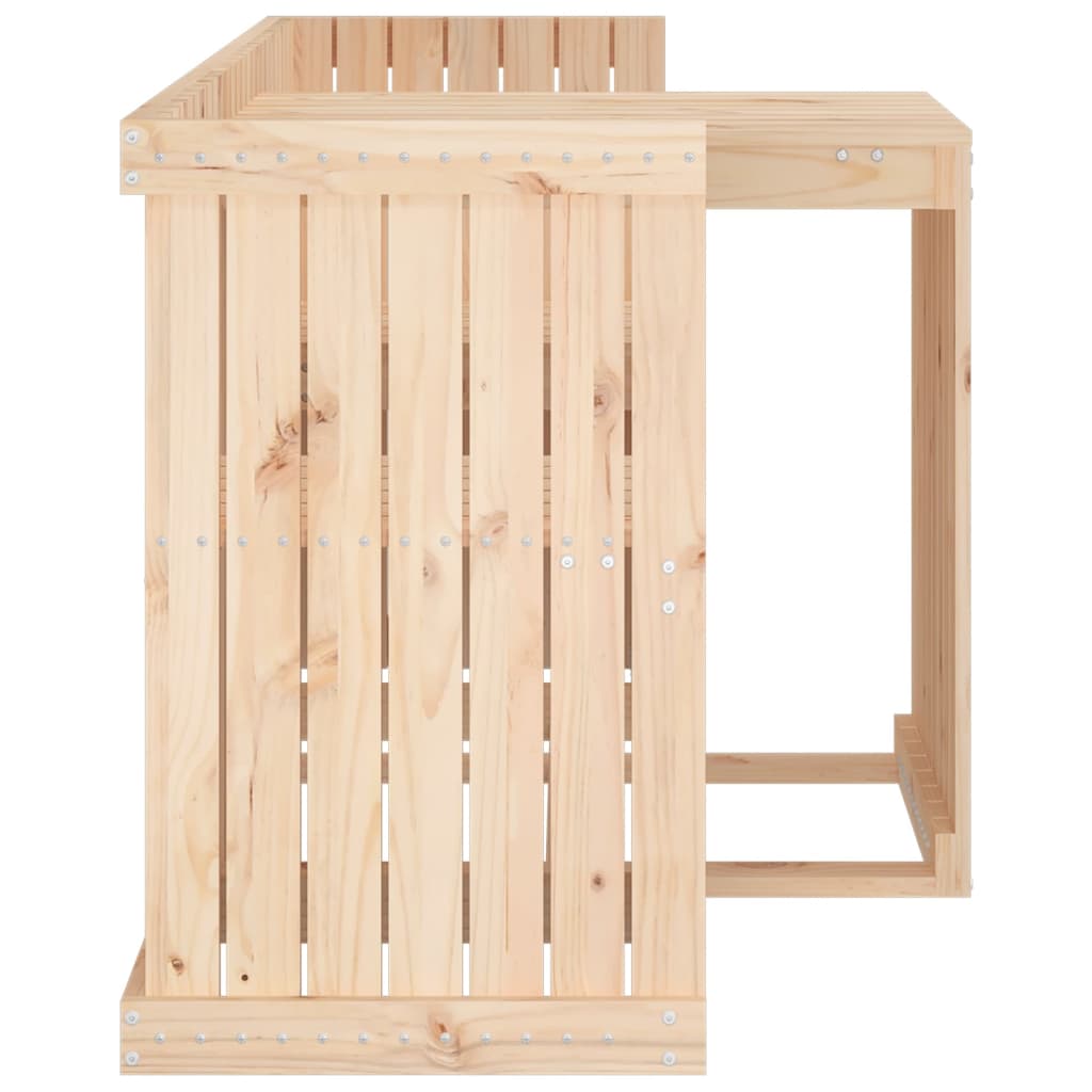 2-seater balcony set made of solid pine wood