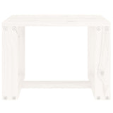 Table d'appoint de jardin blanc 40x38x28,5cm bois massif de pin