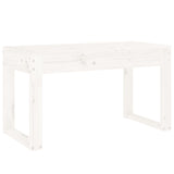 Banc de jardin blanc 80x38x45 cm bois massif de pin