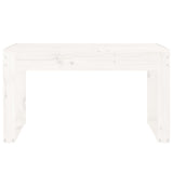 Banc de jardin blanc 80x38x45 cm bois massif de pin