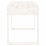 Banc de jardin blanc 80x38x45 cm bois massif de pin