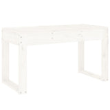 Banc de jardin blanc 80x38x45 cm bois massif de pin