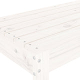 Banc de jardin blanc 80x38x45 cm bois massif de pin