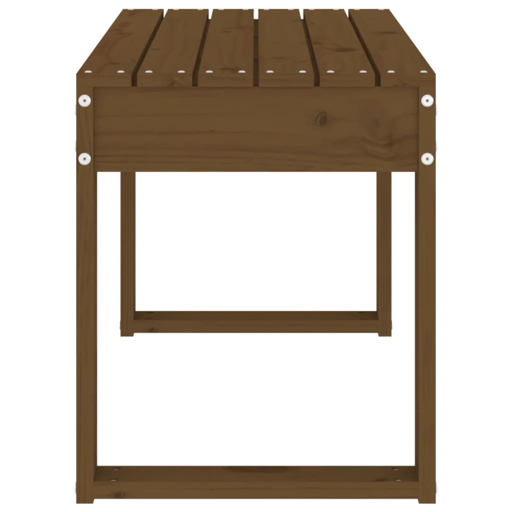 Banc de jardin marron miel 80x38x45 cm bois de pin massif