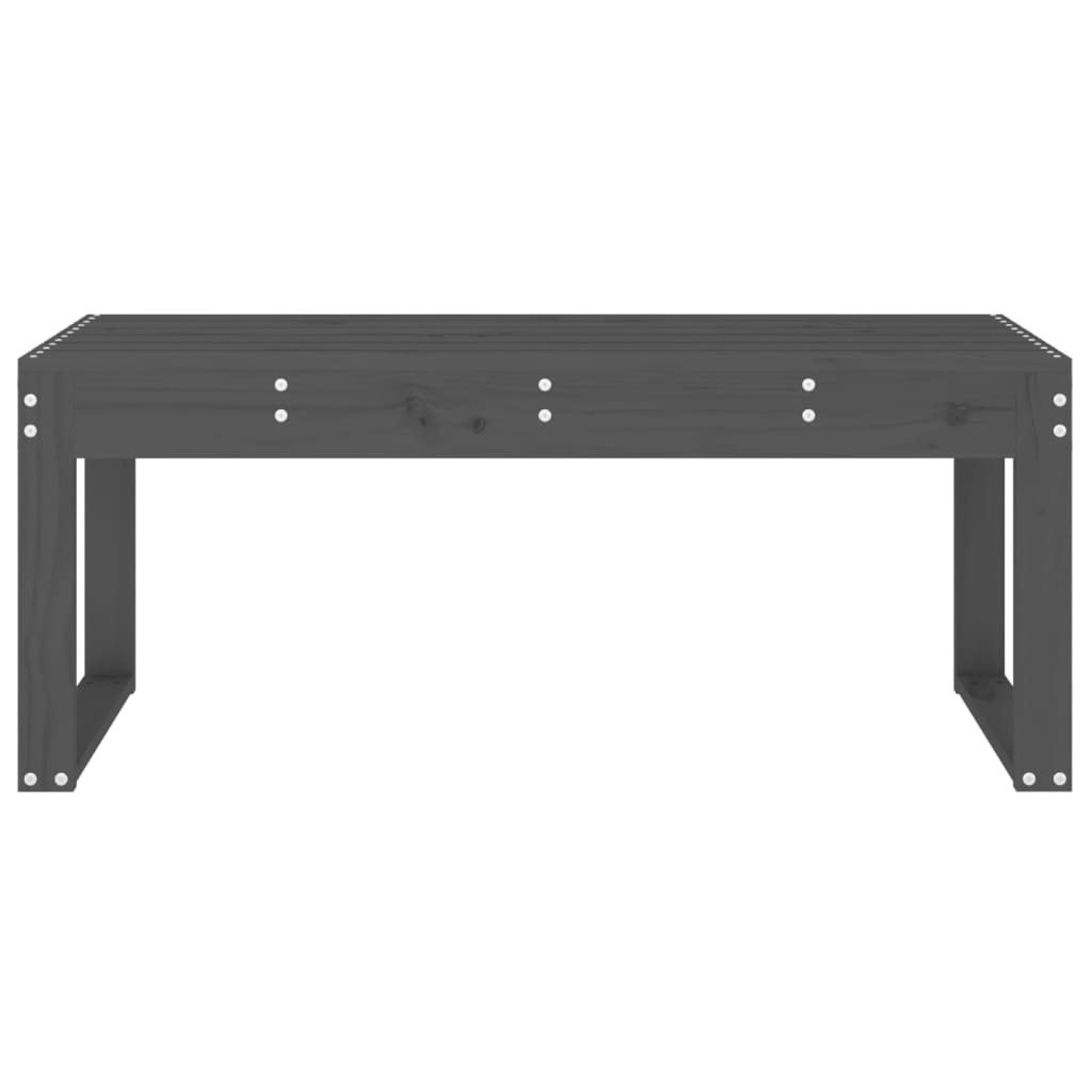 Banc de jardin gris 110x38x45 cm bois massif de pin