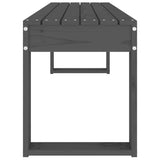 Banc de jardin gris 110x38x45 cm bois massif de pin