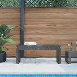 Graue Gartenbank 110x38x45 cm aus massivem Kiefernholz