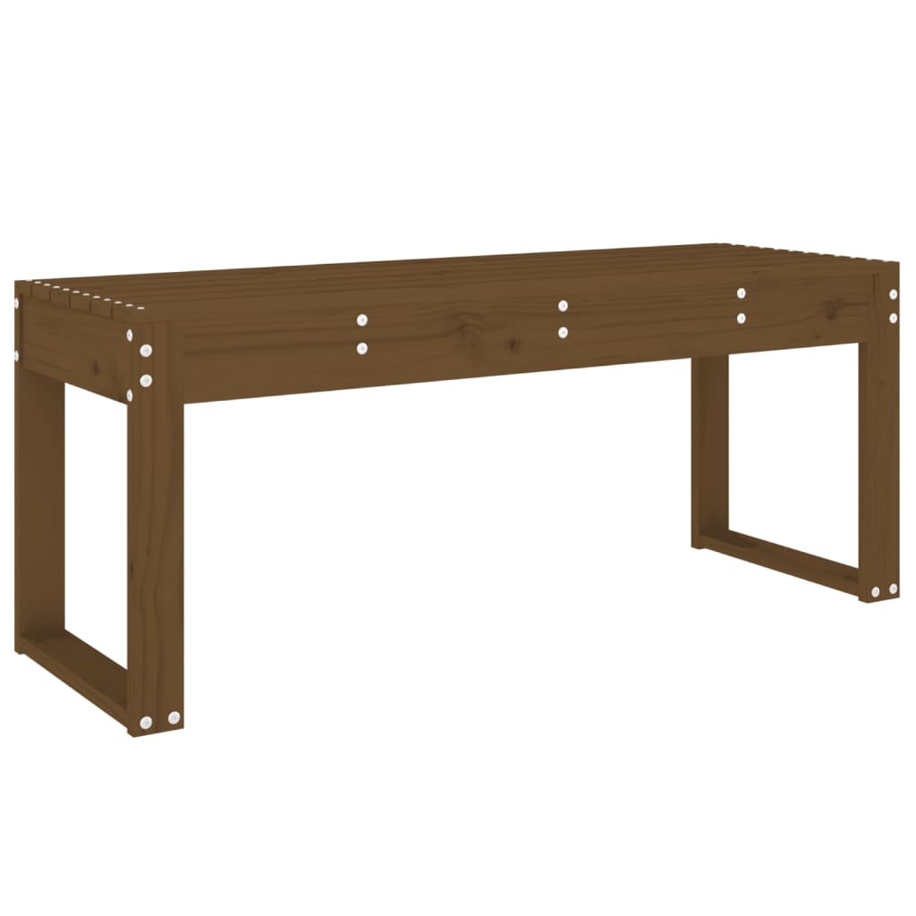 Honey brown garden bench 110x38x45 cm solid pine wood