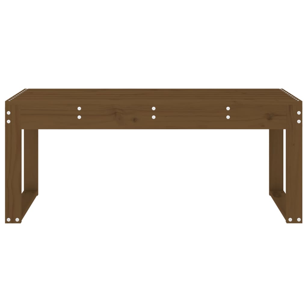 Honey brown garden bench 110x38x45 cm solid pine wood