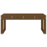 Banc de jardin marron miel 110x38x45 cm bois de pin massif