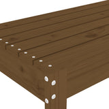 Banc de jardin marron miel 110x38x45 cm bois de pin massif