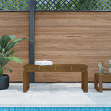 Honey brown garden bench 110x38x45 cm solid pine wood