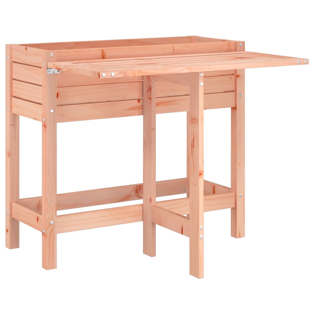 Jardinière avec dessus de table pliable bois de Douglas massif