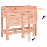 Jardinière avec dessus de table pliable bois de Douglas massif