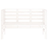 Banc de jardin blanc 111,5x53x71 cm bois massif de pin