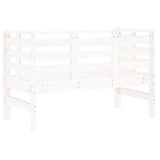 Banc de jardin blanc 111,5x53x71 cm bois massif de pin