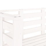 Banc de jardin blanc 111,5x53x71 cm bois massif de pin