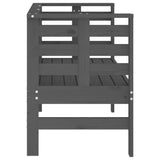 Banc de jardin gris 111,5x53x71 cm bois massif de pin