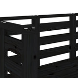 Banc de jardin noir 111,5x53x71 cm bois massif de pin