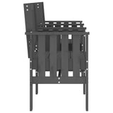 Banc de jardin avec table 2 places gris bois massif de pin