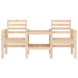 Banc de jardin avec table 2 places bois de pin massif