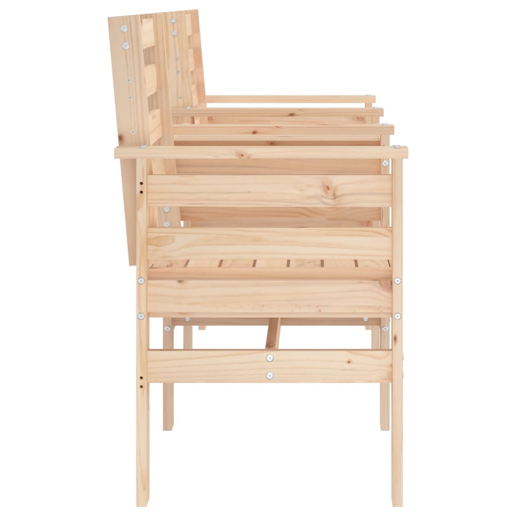 Banc de jardin avec table 2 places bois de pin massif