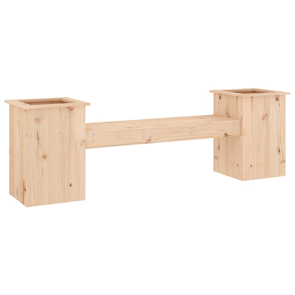 Banc avec jardinières 184,5x39,5x56,5 cm bois massif de pin