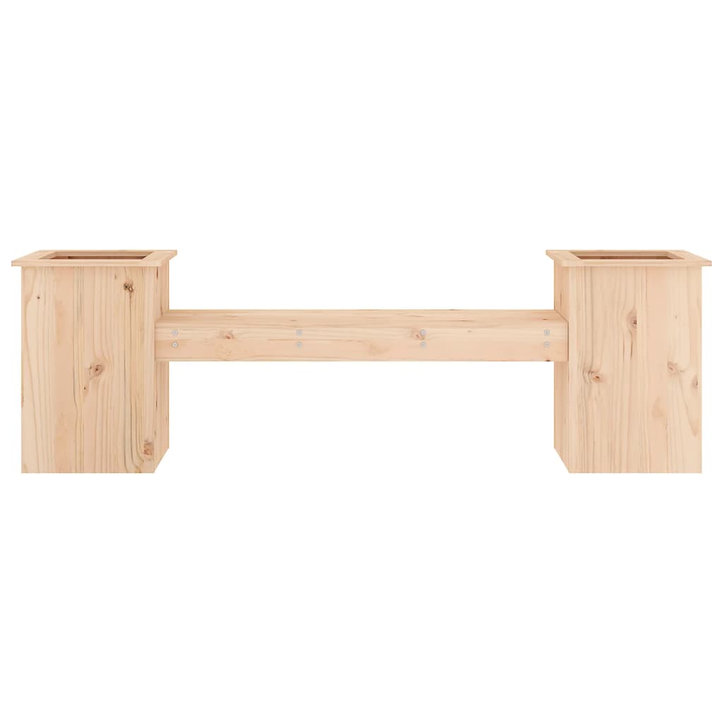 Banc avec jardinières 184,5x39,5x56,5 cm bois massif de pin