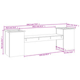 Banc avec jardinières 184,5x39,5x56,5 cm bois massif de pin