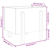 Jardinière 62x50x57 cm bois massif de pin