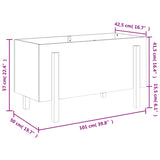 Lit surélevé de jardin brun miel 101x50x57cm bois de pin massif