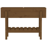 Lit surélevé de jardin marron miel 101x30x69 cm bois pin massif