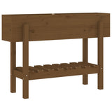 Lit surélevé de jardin marron miel 101x30x69 cm bois pin massif