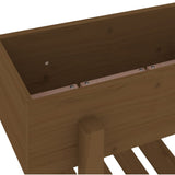 Lit surélevé de jardin marron miel 101x30x69 cm bois pin massif