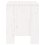 Tabourets de jardin lot de 2 blanc 40x36x45 cm bois massif pin