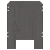 Tabourets de jardin lot de 2 gris 40x36x45 cm bois massif pin