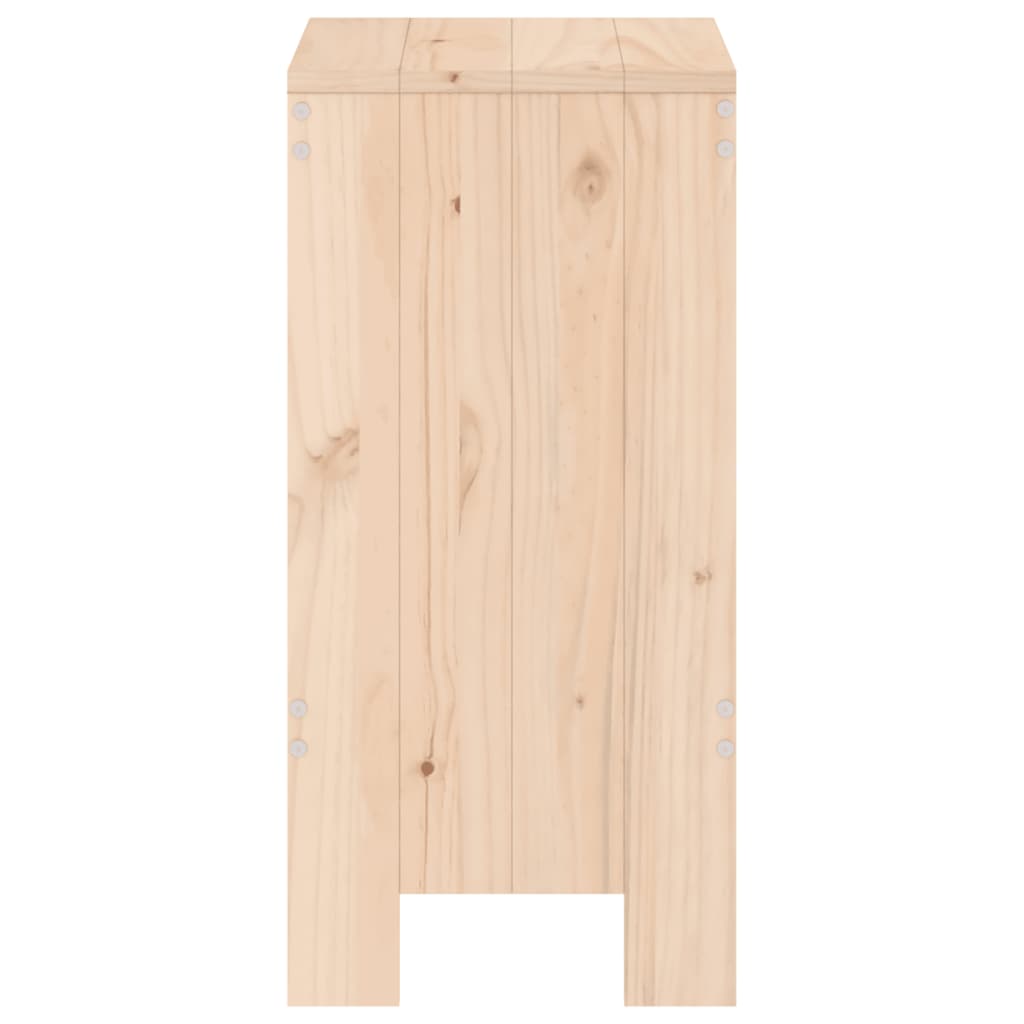 Tabourets de bar lot de 2 40x36x75 cm bois massif de pin