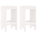 Tabourets de bar lot de 2 blanc 40x36x75 cm bois massif de pin