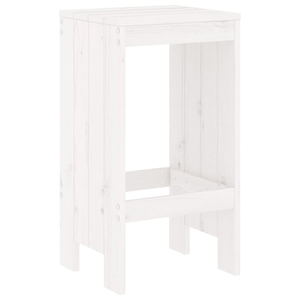 Tabourets de bar lot de 2 blanc 40x36x75 cm bois massif de pin