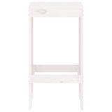 Tabourets de bar lot de 2 blanc 40x36x75 cm bois massif de pin