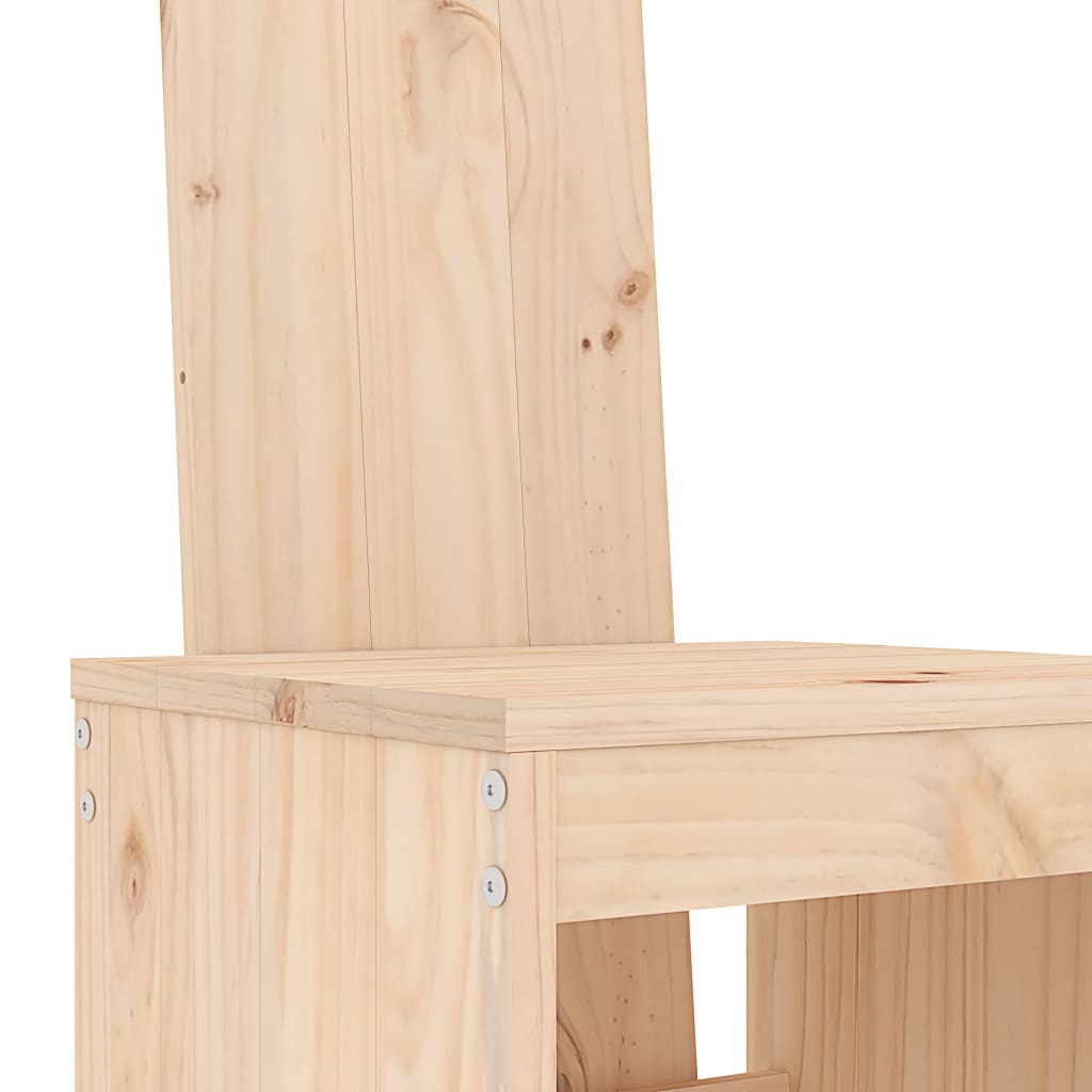 Tabourets de bar lot de 2 40x42x120 cm bois massif de pin