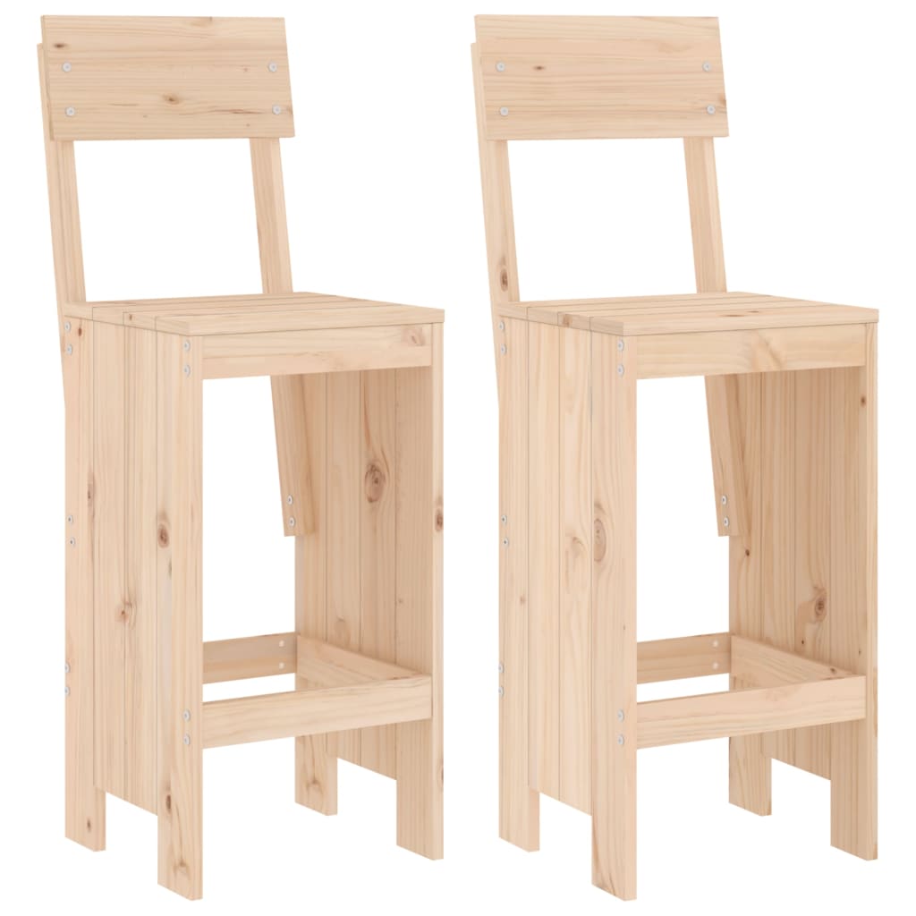 Bar stools set of 2 40x48.5x115.5 cm solid pine wood