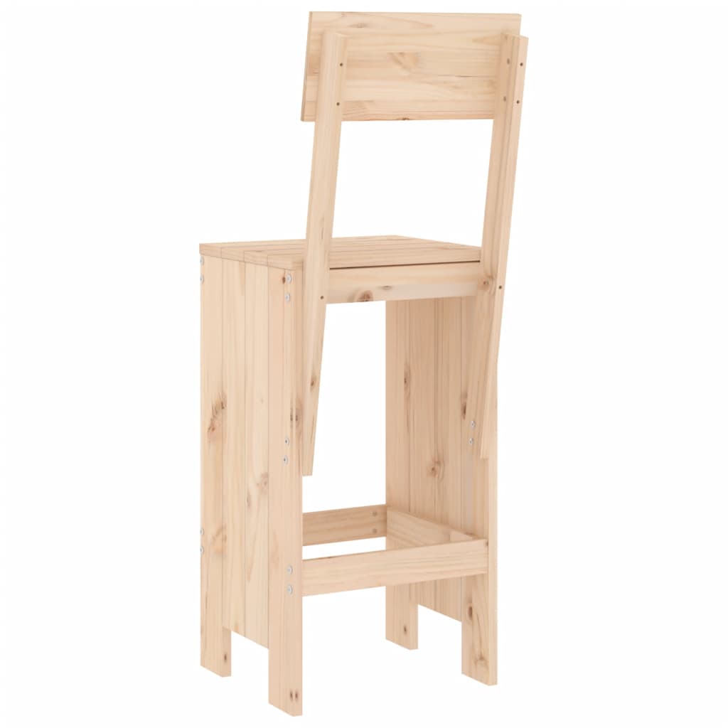 Bar stools set of 2 40x48.5x115.5 cm solid pine wood