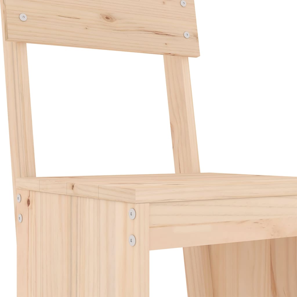 Bar stools set of 2 40x48.5x115.5 cm solid pine wood