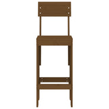 Stools set of 2 honey brown 40x48.5x115.5 cm solid pine wood