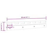 Connection plates 4 pcs silver 28 cm stainless steel