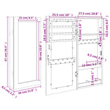 Schmuckschrank mit weißem Wandspiegel 30x8,5x67 cm