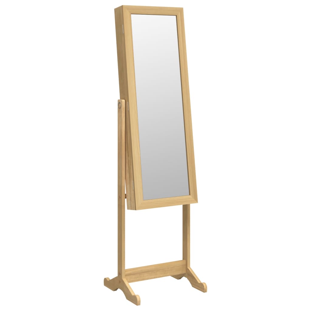 Armoire à bijoux miroir avec lumières LED sur pied