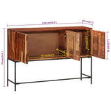 Sideboard 110x28x76 cm aus massivem Akazienholz